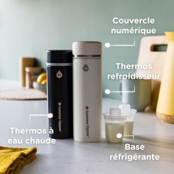 TOMMEE TIPPEE Goprep, 2-minuters flaskförberedelsekit, kyltermos, LED-display