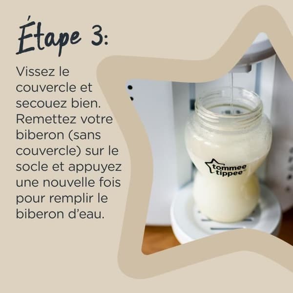 TOMMEE TIPPEE Perfect Prep - pullonvalmistus - uusi HotShot-toiminto - valkoinen