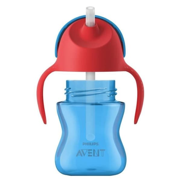 Avent Straw Cup Röd Blå 200ml