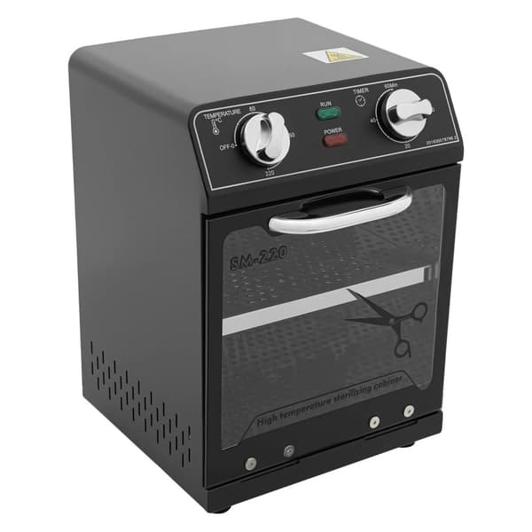 Kuivakuumasterilisaattori, 8L kapasiteetti, 220℃ lämpötilansäätö, ajastin 0-60 min,Musta