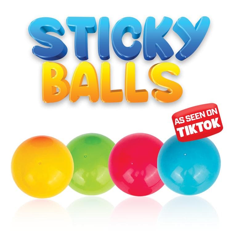 Sticky Balls Självlysande 4pack (TikTok) CDON