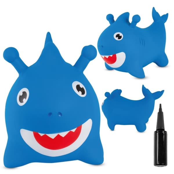 Hoppleksak för barn - Baby Shark Blå Haj med pump