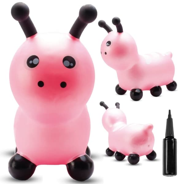 Sun Baby Hopphopp för Barn med Pump – Pink Caterpillar