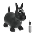 Miniatyrbild 1 av 6: Relaxdays djurhoppa med luftpump, hundformad leksak, maxvikt: 50 kg, BPA-fri, barn, svart