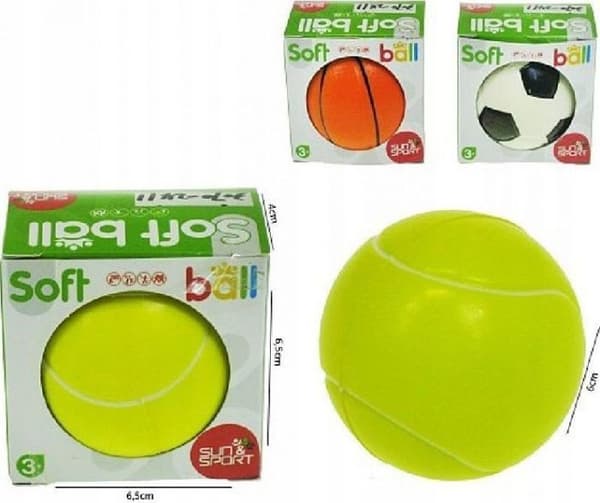 Hoppande boll - hoppande stav Hipo Mjuk boll 6 cm 3col HC0216 45987