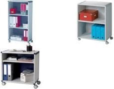 PAPERFLOW vagn, 1 fack, grå / antracit tillverkad av polystyren, med fyra mjukt löpande hjul - 1 st (DM1K2.11)