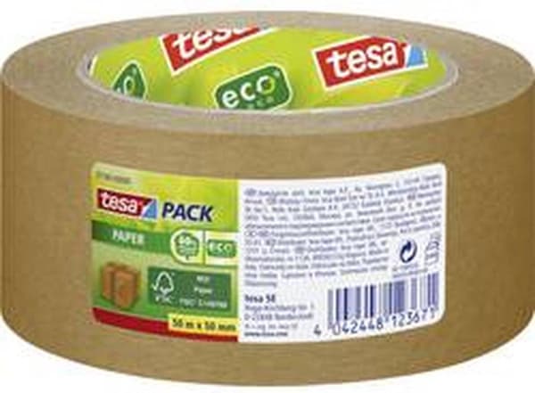 Förpackningstejp Tesa 50 mm x 50 m ekopapper brunt - 57180