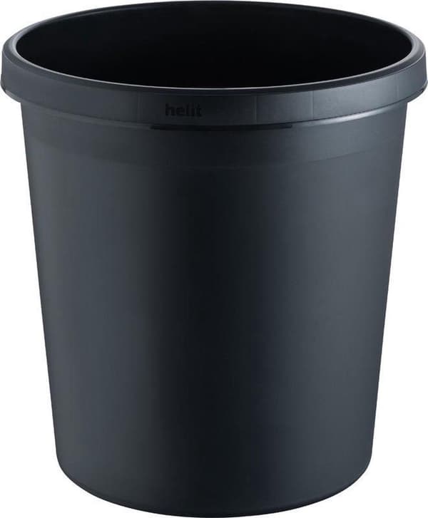 HELIT Papperskorgen - 18 liter - Plast - Svart - dxh 310x320 mm