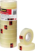 Miniatyrbild 1 av 3: Scotch® tejp för allmänt bruk, klar, torn, 15 mm x 33 m, 10 rullar/torn