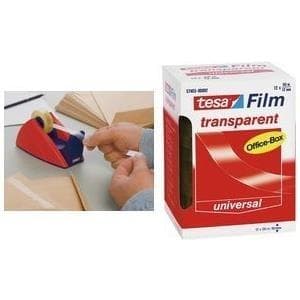 tesa film, gennemsigtig, 15 mm x 10 m klæbende film lavet af PP film, god vedhæftning, let at rulle ud (57370-00002-02)