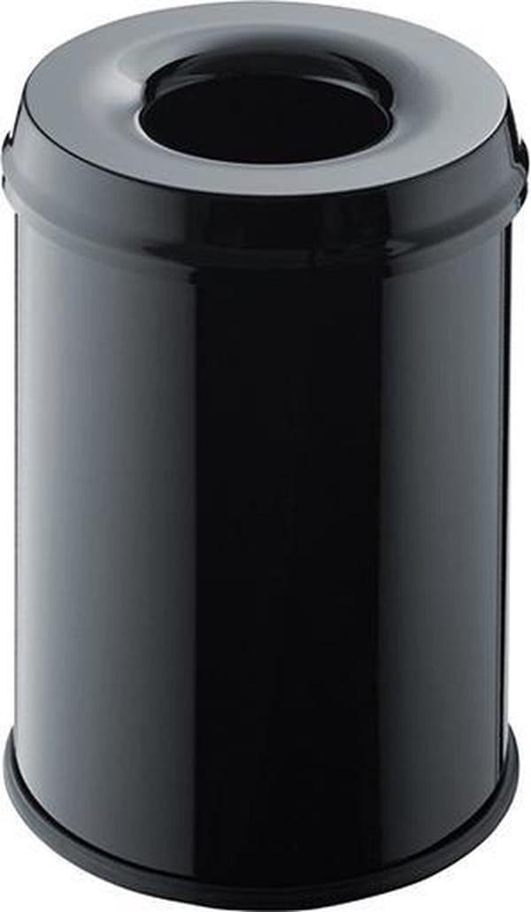 stålsoptunna 15l lock svart