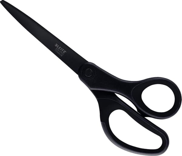 Leitz WOW tarttumattomat titaanisakset - 205 mm - Toimisto- ja kotitöihin - Ihanteellinen kotitoimistoon - Musta
