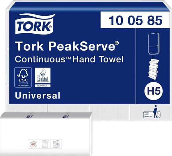 TORK 100585 PeakServe® Papirservietter Hvide 12 blokke/pakke 1 sæt(er)
