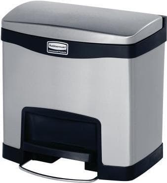 Rubbermaid 1901982 skraldespand 15L rektangulær metal sort - metallisk (1901982)