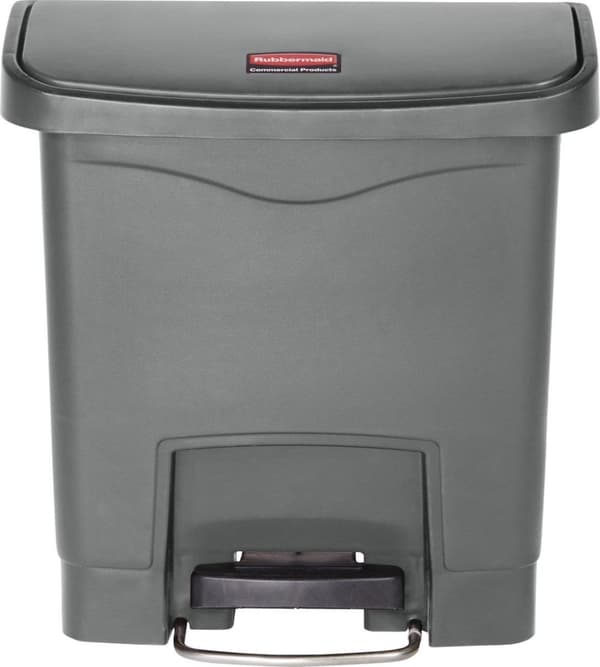 Rubbermaid Slim Jim Step On beholder Front Step plastik 15 ltr, Beige (VB223897)