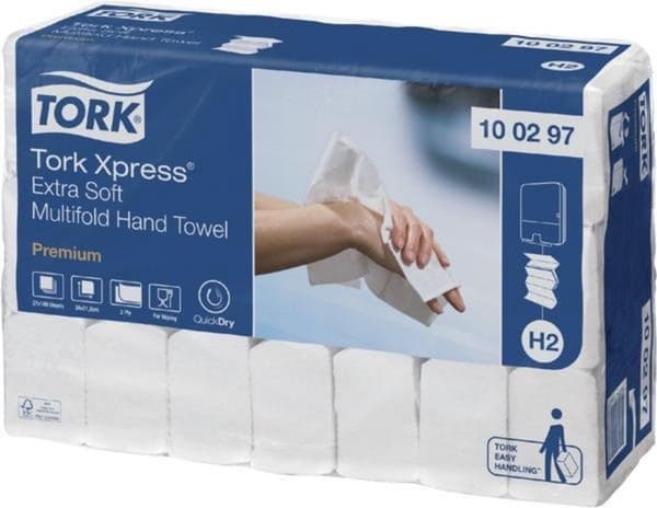 Tork håndklædepapir sammenfoldet superblødt 2-lags 2100 ark