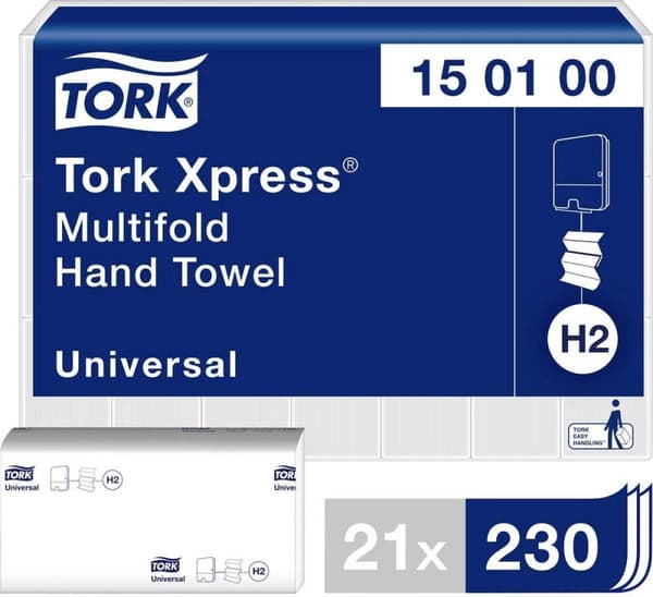 TORK 150100 Papirhåndklæder Hvid 21 stk.