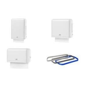 wepa Professionel foldet håndklæde dispenser mini, hvid med patenteret mekanisme til brug med alle typer papir - 1 stk (331470)