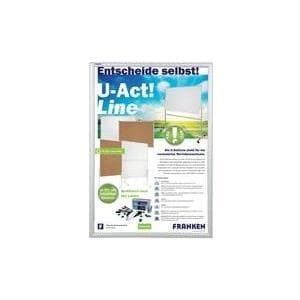 FRANKEN Sikkerhedsplakatramme, brandsikker, DIN A2 sølv anodiseret aluminium snapramme, inklusive antirefleks - 1 stk (BS1803)