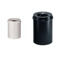 helit teräspaperikori, liekinsammutuspäällä, 30 litraa musta, pyöreä, halkaisija: 335 mm, korkeus: 470 mm (H2515695)