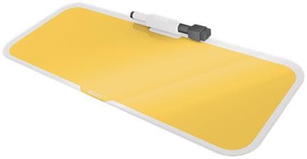 Leitz Cozy glastavla för skrivbord - Memo-tavla i glas med pennhållare - Inkluderar minimarkör med suddgummi - Perfekt för hemmakontor/jobba hemma - V