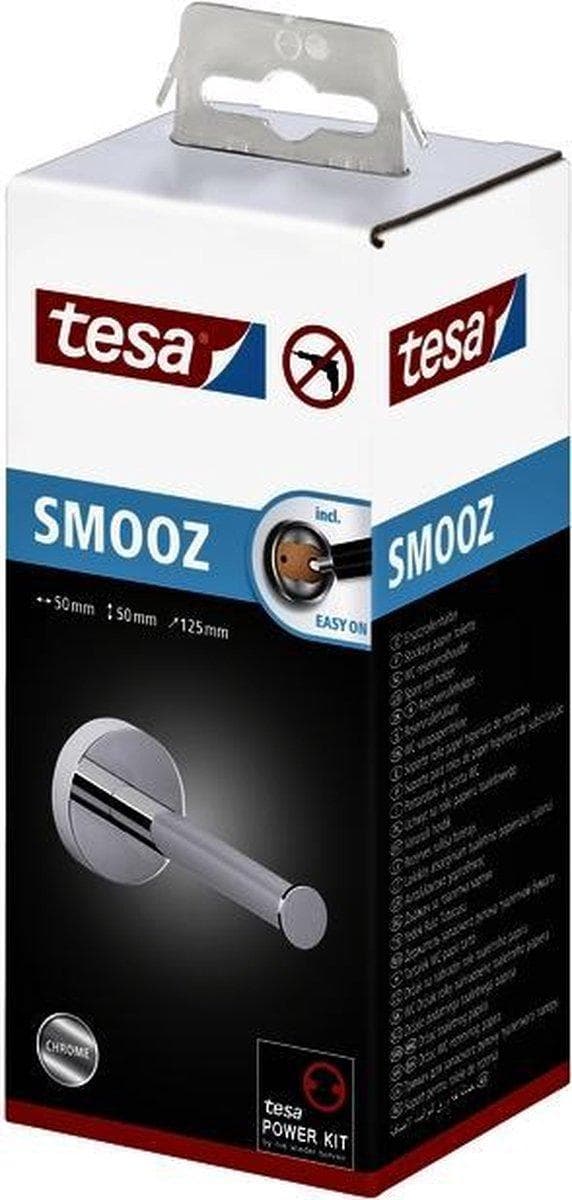 Tesa Smooz Reserverulleholder 7x15,5x6,5cm uden boring Selvklæbende Forkromet Metalkrom
