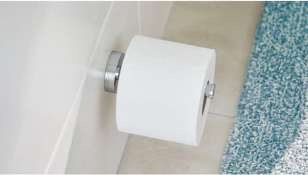 Tesa Smooz Reserverulleholder 7x15,5x6,5cm uden boring Selvklæbende Forkromet Metalkrom