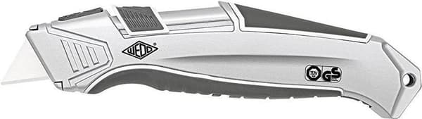 WEDO CERA-Safeline Safety-Cutter ALU, klinge: 19 mm let aluminiumshus, gummieret grebszone, fjederbelastet - 1 stk (79 825)