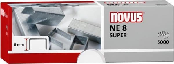 hæfteklammer Novus NE 8 Super stålkasse á 5000 stk