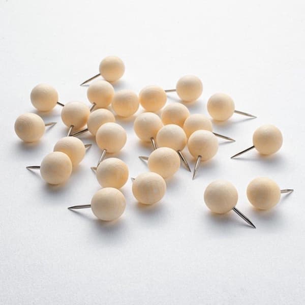Pushpin Sigel trä 25 st