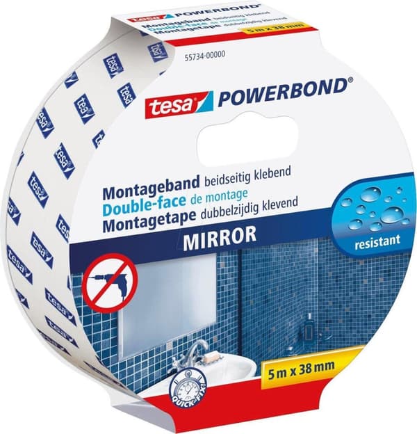 Tesa Mirrors Monteringstape - 5 mx 38 mm
