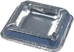 PAPSTAR alumiininen tuhkakuppi, neliö, 50 kertakäyttöistä tuhkakuppia, mitat: (L) 125 x (S) 125 x (K) 22 mm - 1 kpl (14579)