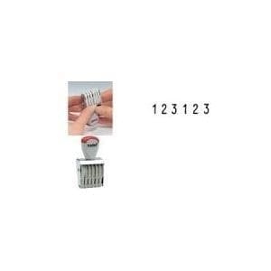 trodat nummerstempel, 6 cifre, trykmål: 5 x 27 mm forniklet metalhus, plasthjul til justering (51 1556)