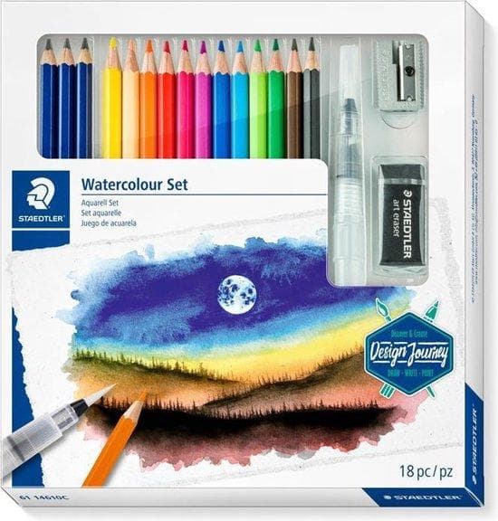 Staedtler 146 10C Färgpenna Svart - Blå - Bordeaux - Brun - Grön - Ljusblå - Ljusgrön - Mauve - Orange - Persika - Röd - Gul 15 st (61 14610C)
