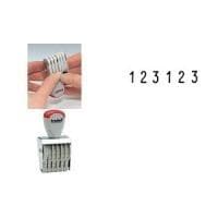 trodat nummerstämpel, 6 siffror, tryckmått: 4 x 26 mm förnicklat metallhus, plasthjul för justering (51 1546)