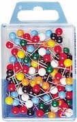 WEDO markeringsstifter, stiftlængde: 16 mm, assorteret, hoveddiameter: 6 mm, forniklet, i selvbetjeningsgennemsigtig æske (56 199)