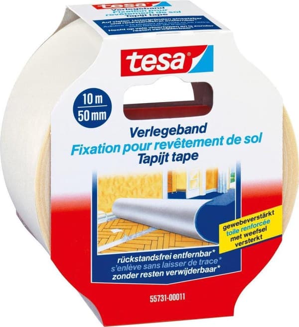 Tesa mattoteippi kaksipuolinen - 10 mx 50 mm