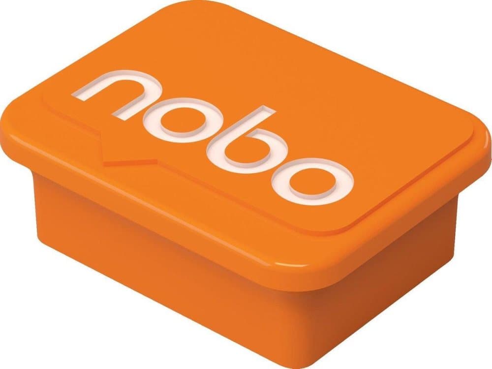 Nobo Whiteboard-magneter - 4 stycken - 18x22mm - Whiteboard-tillbehör - Orange