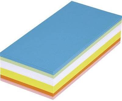 Maul moderationskort hvid, gul, orange, rød, grøn, blå rektangulær 18,5cm x 9,5cm 250 stk./pk.