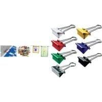 Maul Original Mauly Klemmer 25 mm, Lifehack Klemmer, klämbredd 9 mm, 2142599, kartong med 12 delar, olika färger