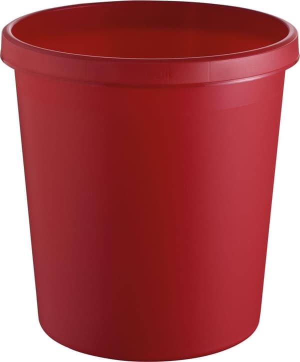 helit papperskorg H6105825 31x32cm 18l rund plast röd (H6105825)