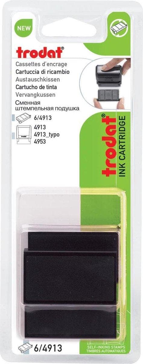 Trodat erstatningspude sort til stempel 4810/4910