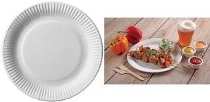 Papstar 11171 - Tallerkener - Runde - Pap - Hvid - Ensfarvet - 100 stk (11171)