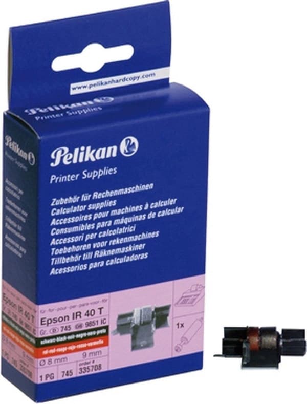 pelikan storlek 745 - 1 - svart / röd - bläckrulle - för Aurora 87PD (335708)