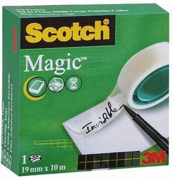 3M Scotch liimakalvo Magic 810, näkymätön, 19 mm x 10 m ytimen halkaisija: 25 mm (M8101910)