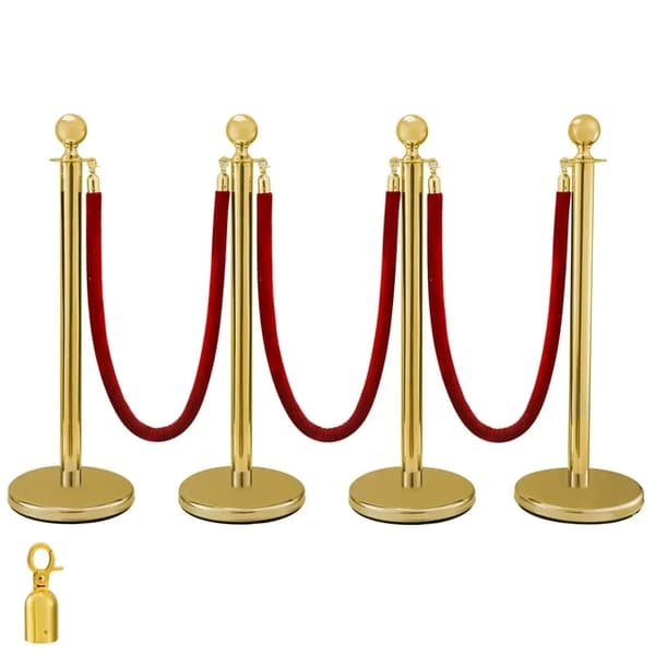 Stolpar, höjd 38 tum, guld- och silverdesign, stabil bas, B
