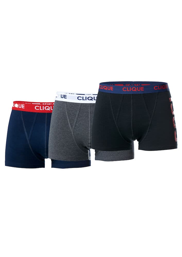 Clique - Boxer 3-pack 031526 Marinblå/Svart/Mörkgrå