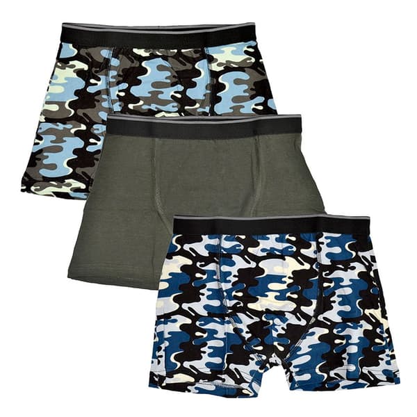 Tom Franks Boxershorts i camo til drenge (pakke med 3) Grey Camo 11-12 Years