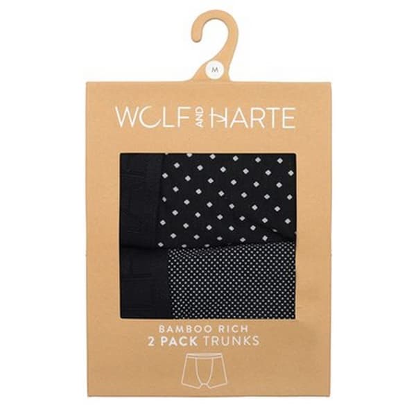 Wolf & Harte Boxershorts med fläckiga bambuer för män (2 st.)