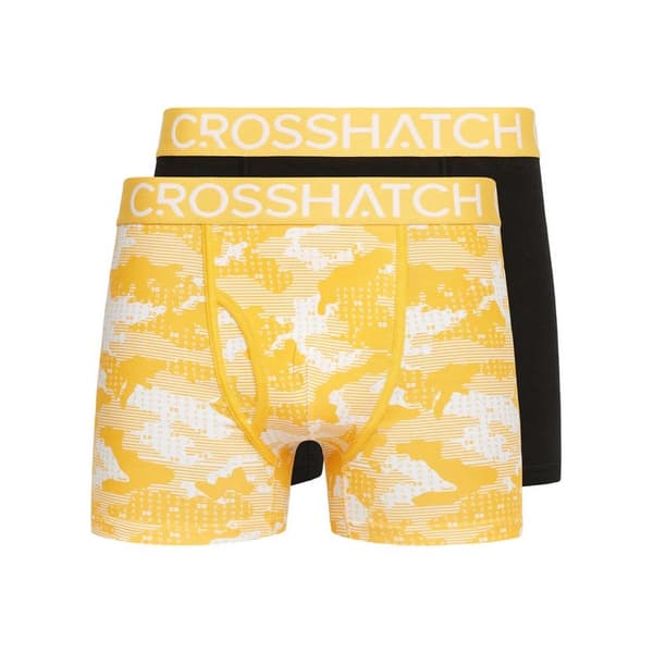 Crosshatch Kamzon Boxershorts til mænd (pakke med 2) Yellow M